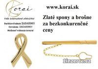 Zlat� kravatov� spony a bro�ne